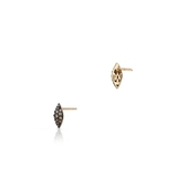 Kolczyki złote z brązowymi diamentami Karmelowa