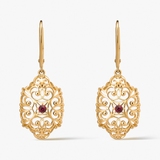 Kolczyki złote z rodolitem Royal Star