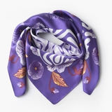 Chusta jedwabna Kwiaty Nocy Bratki