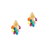 Kolczyki z wielobarwnym motywem Basics