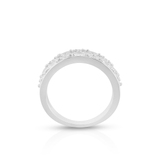 Pierścionek srebrny z cyrkoniami W.KRUK