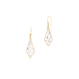 Kolczyki złote bicolor ażurowe