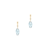 Kolczyki złote z niebieskim kamieniem