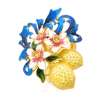 Pierścionek srebrny Kwiaty Nocy Cytrusy