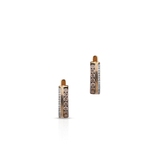 Kolczyki złote bicolor z diamentami