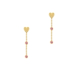 Kolczyki Różowy Kier Wonderland