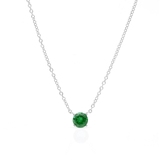 Naszyjnik srebrny z cyrkonią