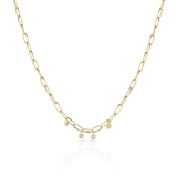 Naszyjnik srebrny pozłacany z cyrkoniami