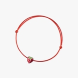 Bransoletka sznurkowa z truskawką