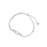 Bransoleta srebrna z cyrkoniami Mom