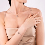 Bransoletka serce z kokardką