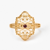 Pierścionek złoty z rodolitem Royal Star