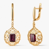 Kolczyki złote z rodolitem Royal Star