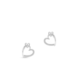 Kolczyki srebrne dwa serca