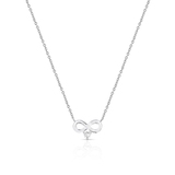 Naszyjnik srebrny nieskończoność z cyrkonią