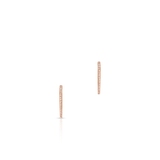 Kolczyki różowe złoto z diamentami