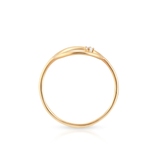 Pierścionek złoty z białą cyrkonią