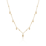 Naszyjnik srebrny pozłacany z kulkami