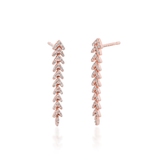 Kolczyki różowe złoto z diamentami