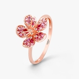 Pierścionek różowe złoto Kwiaty Nocy