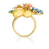 Pierścionek srebrny Kwiaty Nocy Cytrusy