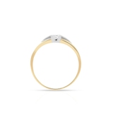 Pierścionek złoty bicolor z brylantem