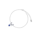 Bransoleta srebrna z kokardką