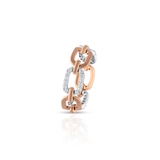 Pierścionek złoty bicolor z brylantami