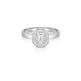 Pierścionek białe złoto z brylantami i diamentami