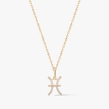 Wisiorek złoty zodiak Ryby