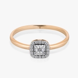 Pierścionek złoty z diamentami