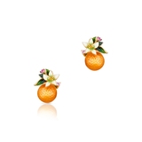 Kolczyki srebrne Kwiaty Nocy Cytrusy