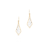 Kolczyki złote bicolor ażurowe