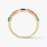 Pierścionek srebrny z kolorowymi kamieniami