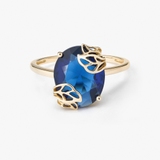 Pierścionek złoty Kwiaty Nocy Borówka