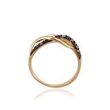 Pierścionek złoty z brylantami