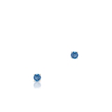 Kolczyki złote z niebieską cyrkonią