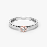 Pierścionek zaręczynowy złoty Romantyczny