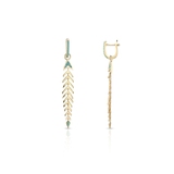 Kolczyki srebrne pozłacane Laguna