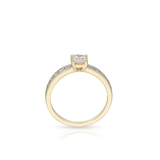 Pierścionek zaręczynowy złoty Szczęśliwy