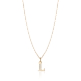 Wisiorek złoty literka L