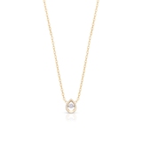 Wisiorek złoty łezka z brylantem