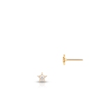 Kolczyki złote gwiazdki z cyrkoniami