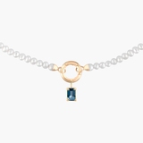 Wisiorek złoty z topazem london blue