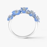 Pierścionek srebrny Kwiaty Nocy