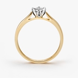 Pierścionek zaręczynowy złoty Romantyczny