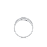 Pierścionek białe złoto z diamentami