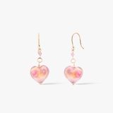 Kolczyki złote serca Murano