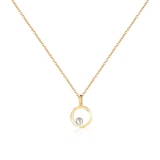 Naszyjnik srebrny okrąg z perłą