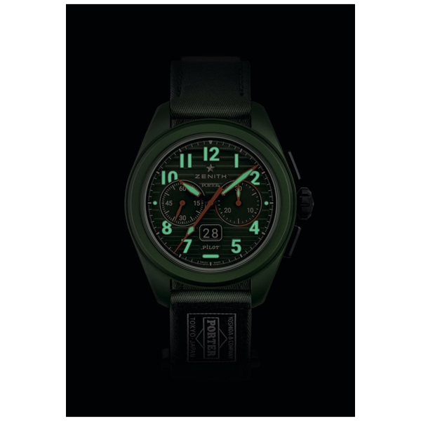 ZEGAREK ZENITH PILOT BIG DATE FLYBACK PORTER